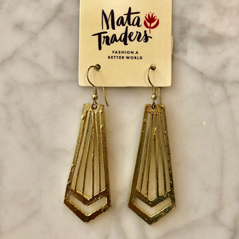 Art Deco Gold Earrings